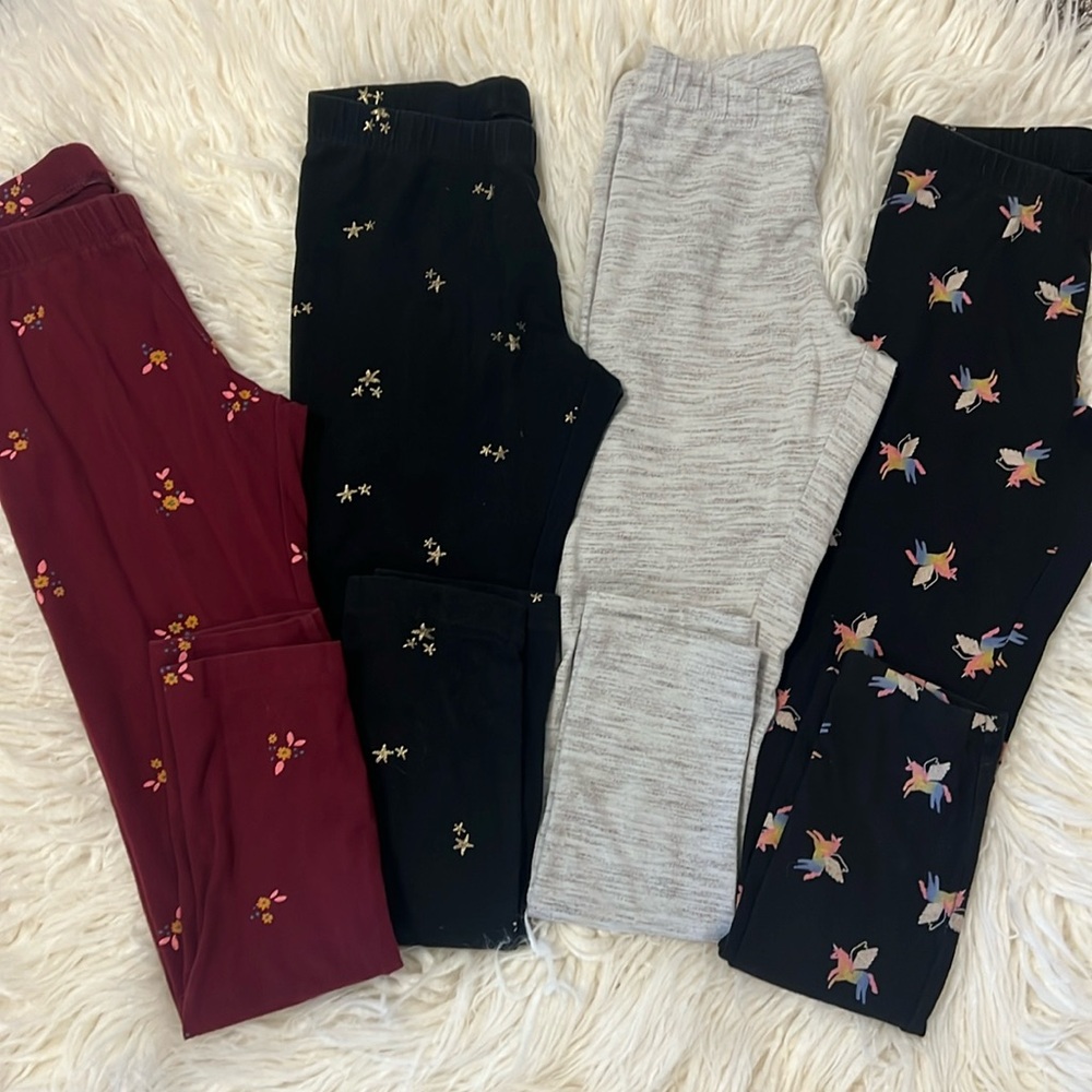 Bundle of 4 girl’s leggings size 6/6x (small)